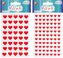 Samolepky srdíčka 10 x 15 cm