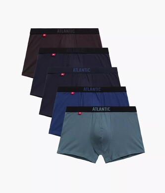 Bokserki Atlantic 5SMH-004/24 A'5 M-2XL grafitowy-niebieski-granatowy L