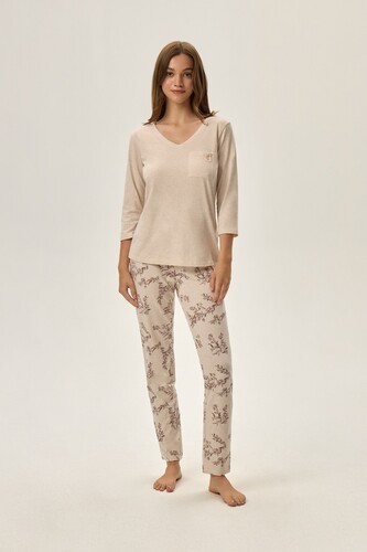 Piżama Henderson Ladies 41874 Faida 3/4 S-2XL beige L