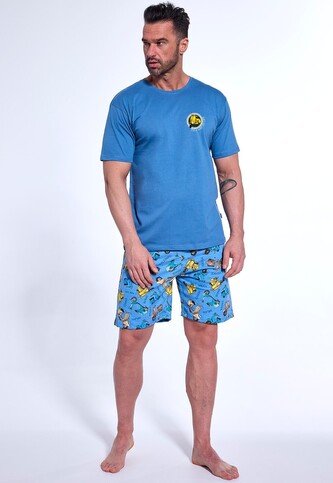 Piżama Cornette 326/172 Way Of Life kr/r S-2XL męska niebieski S