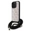 Guess PU 4G Metal Logo Crossbody Popruh Zadní Kryt pro iPhone 16 Pro Pink
