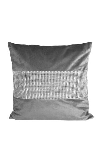 POSZEWKA 40X40CM CYRKONIE P4040/CYR/CS VELVET CIEMNO SZARA