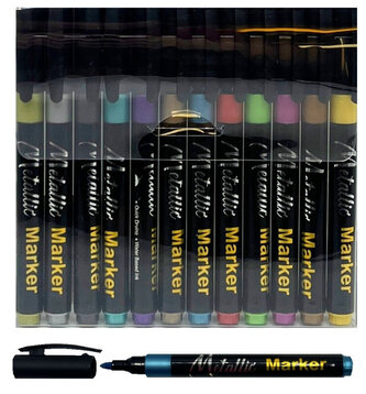 Akrylové popisovače 2mm 12 barev