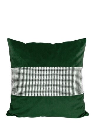 POSZEWKA 40X40CM CYRKONIE P4040/CYR/ZIE VELVET ZIELONA