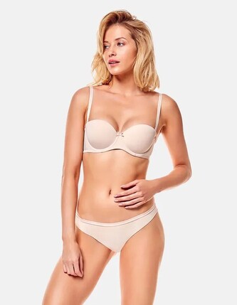 Biustonosz bardotka Henderson Ladies Raff 23446 beżowy 65G