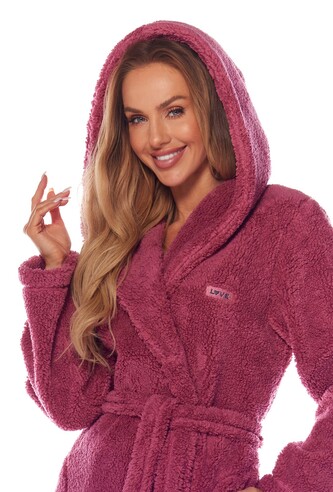 Szlafrok L&L 2204 Brandi S-XL damski brudny róż L-170/102/110