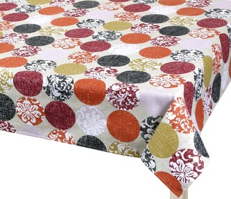 Ubrus BERTA - Hnědá,Vínová,Oranžová - 120x140 cm