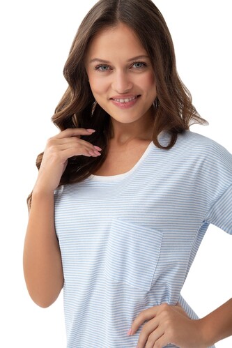 Koszula Luna 206 kr/r M-XL damska niebieski M