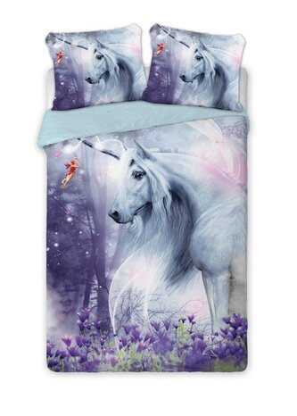 POŚCIEL KPL. JEDNOROŻEC 160X200+2X70X80 BAW. PERKAL.MŁ.