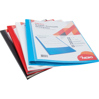 Noki, Katalogová kniha, 40 kapes, PP, A4, s přední kapsou, černá