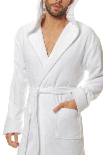 Szlafrok L&L 2103 M-2XL męski biały XXL-188/124/116