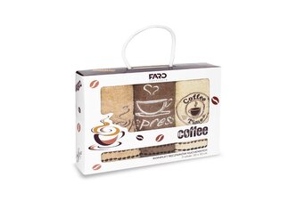 ZESTAW KUCHENNY RĘCZNIKÓW 3x30X50 001 COFFEE