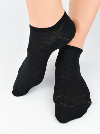 Stopki Noviti ST046 Damskie Zygzak 31-42 czarny 35-38