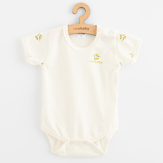 Kojenecké body s krátkým rukávem z organické bavlny New Baby Olivy - velikost 74 (6-9m)