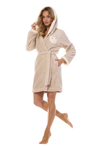 Szlafrok L&L 2411 Lazy S-XL damski angora XL-171/106/114