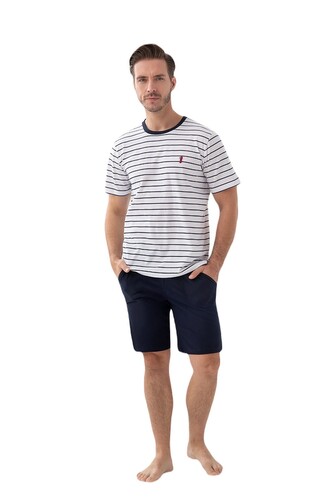 Piżama Luna 808 kr/r 3XL męski granatowy 3XL