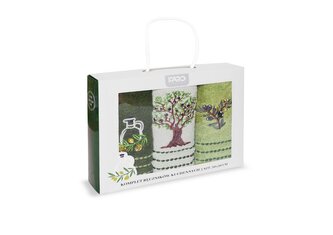 ZESTAW KUCHENNY RĘCZNIKÓW 3x30X50 003 OLIWKI