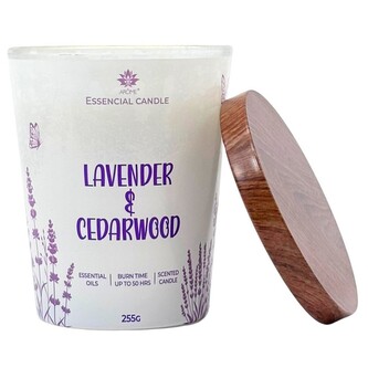 ARÔME Svíčka ve skle s kovovým víčkem 255g - Lavender & Cedarwood