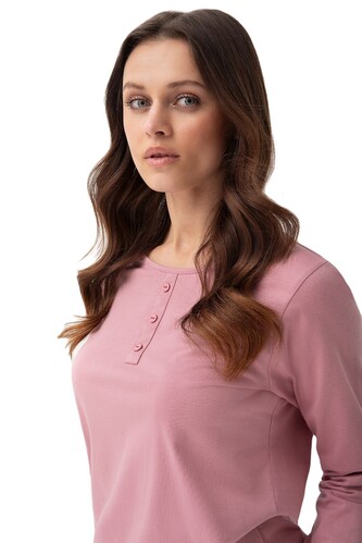 Piżama Luna 334 dł/r S-2XL damska różowy XXL