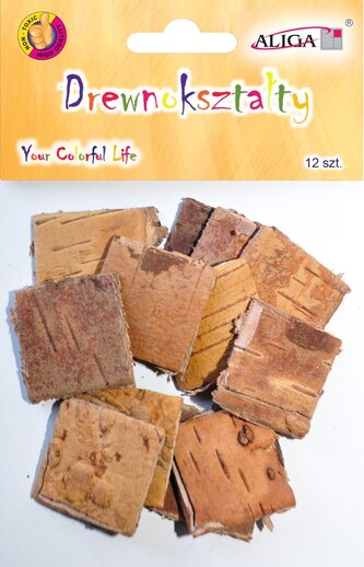 ALIGA dřevěné tvary PJ-3211 12ks čtverec
