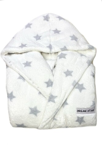 Szlafrok L&L 9135 DS S-2XL damski biały-crystal L-170/102/110