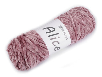 Pletací žinylková příze Alice 100 g - 1 ks - 6 starorůžová