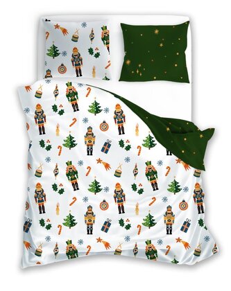 POŚCIEL KPL.220X200+2x70X80 HOLLY JOLLY 002 MIKROFIBRA SATYNOWA