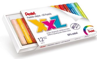Kredki Pastele olejne XXL 12 kolorów PENTEL