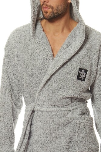 Szlafrok L&L Bruce M-2XL męski melange XL-180/120/116