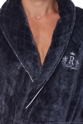 Szlafrok L&L 2454 M-2XL męski grafitowy XL-182/120/116