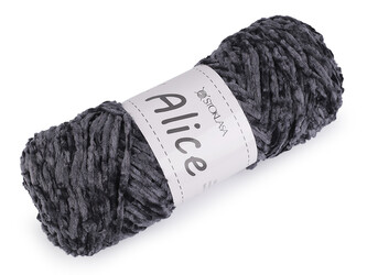 Pletací žinylková příze Alice 100 g - 1 ks - 18 šedá tmavá