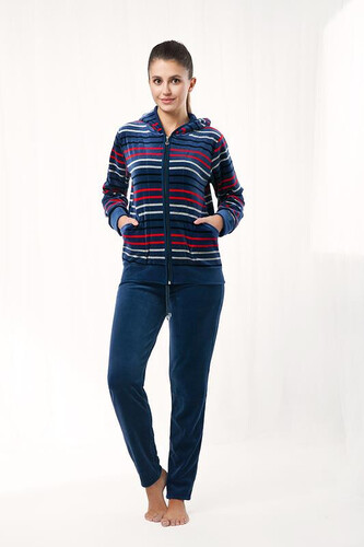 Dres Luna 341 Velour M-2XL damski indygo/granat M