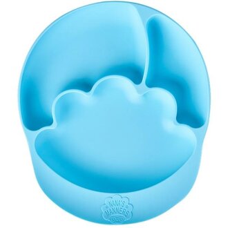Talerz silikonowy z przyssawką niebieski