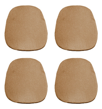 Sada podsedáků Klasik 36x38 cm, 4dílná, Jersey, světle hnědá