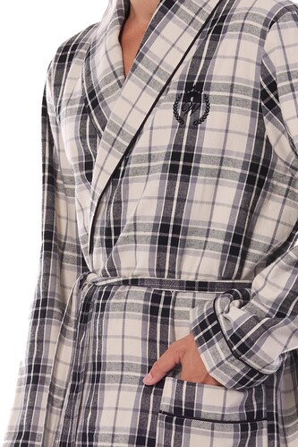 Szlafrok L&L 2470 Ben 3XL męski grafitowy 3XL-188/130/124