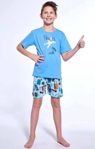 Piżama Cornette Young Boy 790/121 Travel 3 134-164 niebieski 134-140