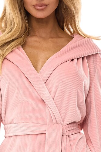 Szlafrok L&L 2509 Luna S-XL damski róż pudrowy M-164/98/106