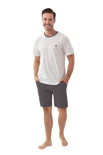 Piżama Luna 808 kr/r M-2XL męska szary M