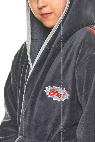 Szlafrok L&L 2041 134-140 dziecięcy grafitowy 134-140