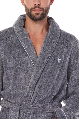 Szlafrok L&L 2451 Pegasus M-2XL męski grafitowy XL-182/120/116