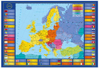 Podkład na biurko mapa Europy POUE, Derform