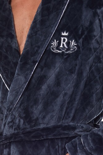 Szlafrok L&L 2453 Ready 3XL męski grafitowy 3XL-188/130/124