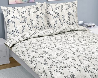 Povlečení krep na dvoudeku - Béžová,Šedá,Červená - 1ks 200x220, 2ks 70x90 cm (200 cm šířka x 220 cm délka prodloužená)