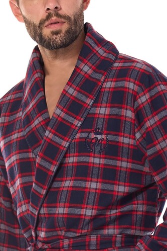 Szlafrok L&L 2470 Ben 3XL męski granatowy 3XL-188/130/124