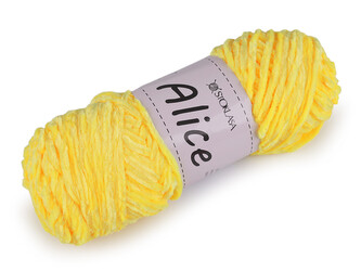 Pletací žinylková příze Alice 100 g - 1 ks - 20 žlutá