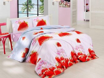 POŚCIEL KPL. VALENTINI STRAWBERRY /TRUSKAWKA/ 160X200+2X70X80cm
