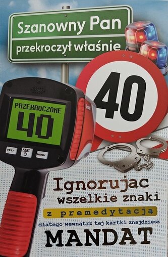 Karnet Urodziny 40