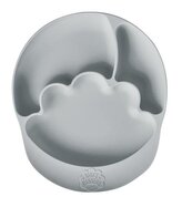 Talerz silikonowy z przyssawką szary