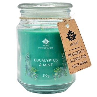 ARÔME Svíčka 510 g, ve skle, Eucalyptus & mint