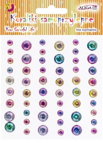 Kamínky samolepící barevné na blistru